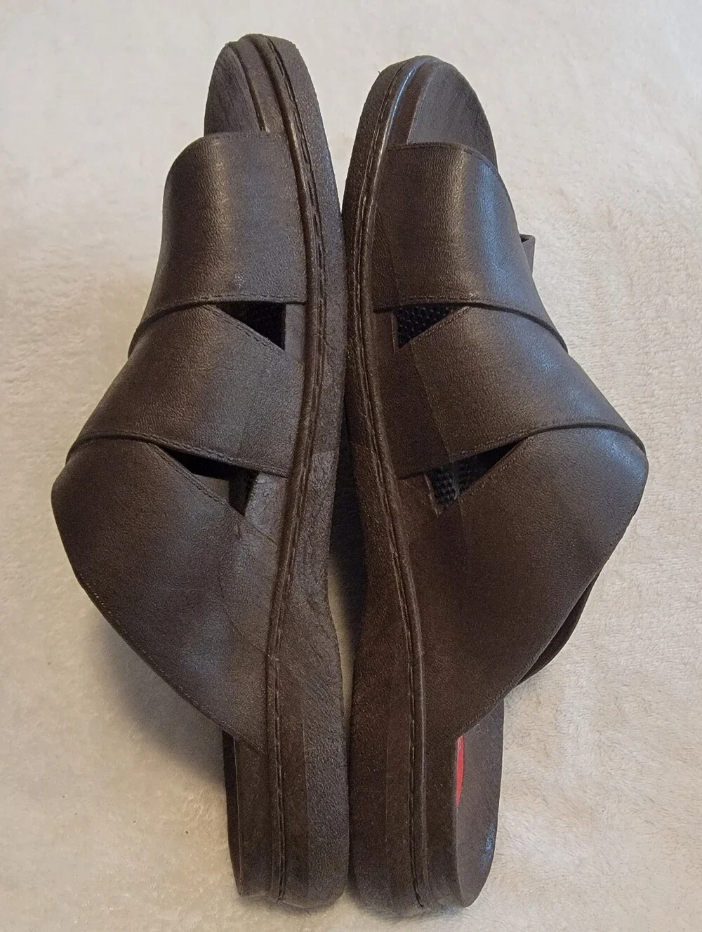 Okibashi Milan Slide Sandals Brown        Sz XXL Mens 12/13